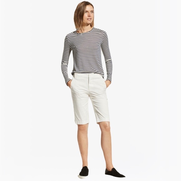 Brooks Brothers High-Rise 100% Cotton Bermuda Shorts 10